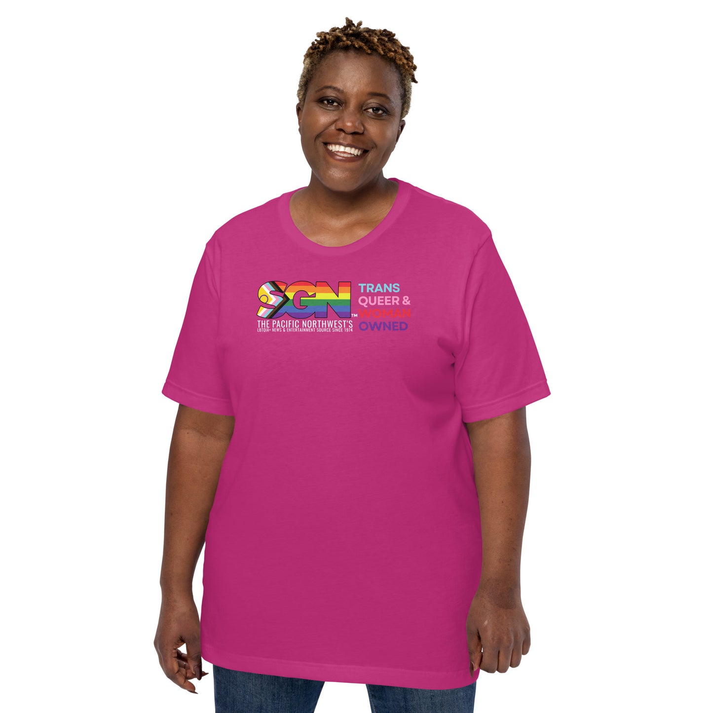 Plus Size Limited Edition - NEW TRANS QUEER & WOMAN OWNED T-Shirt, 2XL, 3XL, 4XL, 5XL