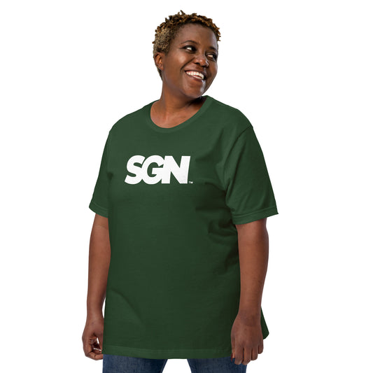 Plus size Minimalist SGN Logo Tee, Seattle Gay News 2xl, 3xl, 4xl, 5xl