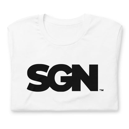 Plus size Minimalist SGN Logo Tee, Seattle Gay News 2xl, 3xl, 4xl, 5xl